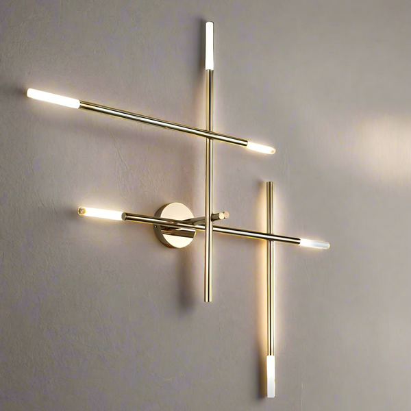 Orthodox LED living room wall lights with sleek, contemporary design in luxurious copper color. These elegant fixtures add warmth and sophistication to modern living spaces.