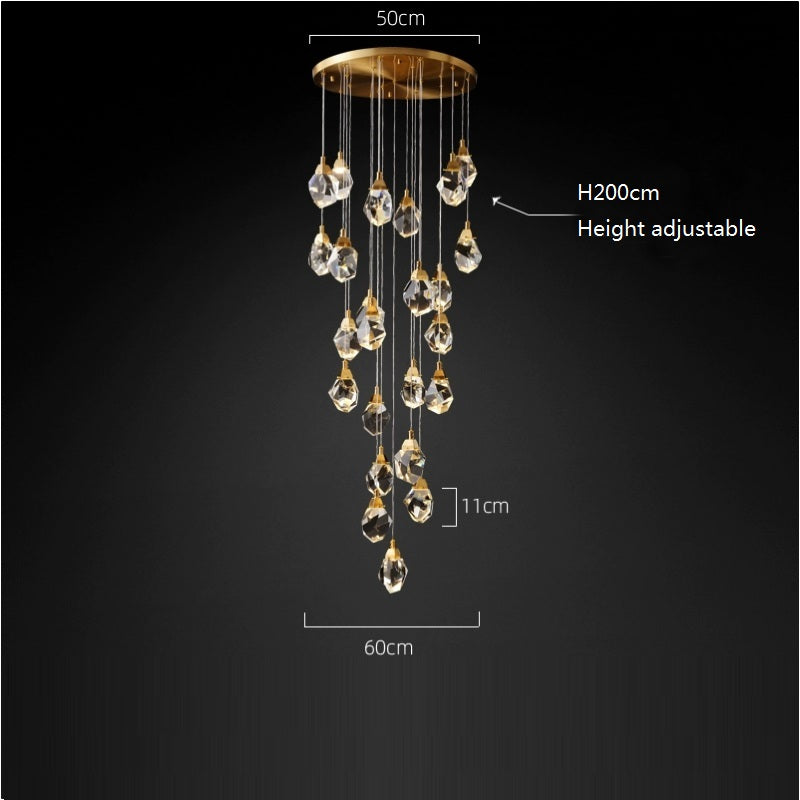 Elegant semiflush mount chandelier with shimmering crystal shade, blending modern aesthetics and timeless charm. Ideal for living rooms and dining areas, this sophisticated fixture features energy-efficient LED lighting for brilliant illumination and long-lasting quality.