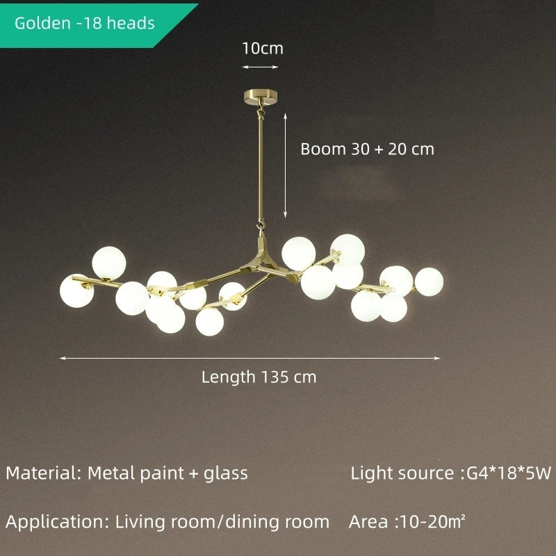 Solla ceiling light by Lights of Scandinavia - modern design, golden and black finishes, frosted glass shades, warm ambiance lighting.