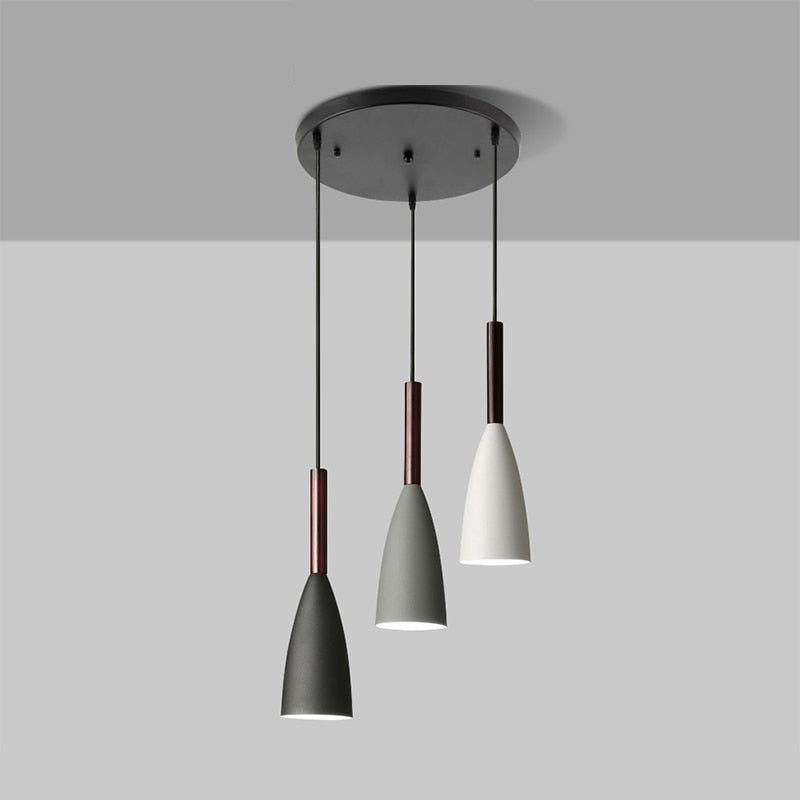 Lights of Scandinavia - Trine - Nordic contemporary 3 pendant lighting. Modern design, aluminum body and adjustable cord length. Dining Table Pendant lights. Kitchen Island Chandelier, Pendant light Home Decoration indoor lighting, Chandeliers for bedroom