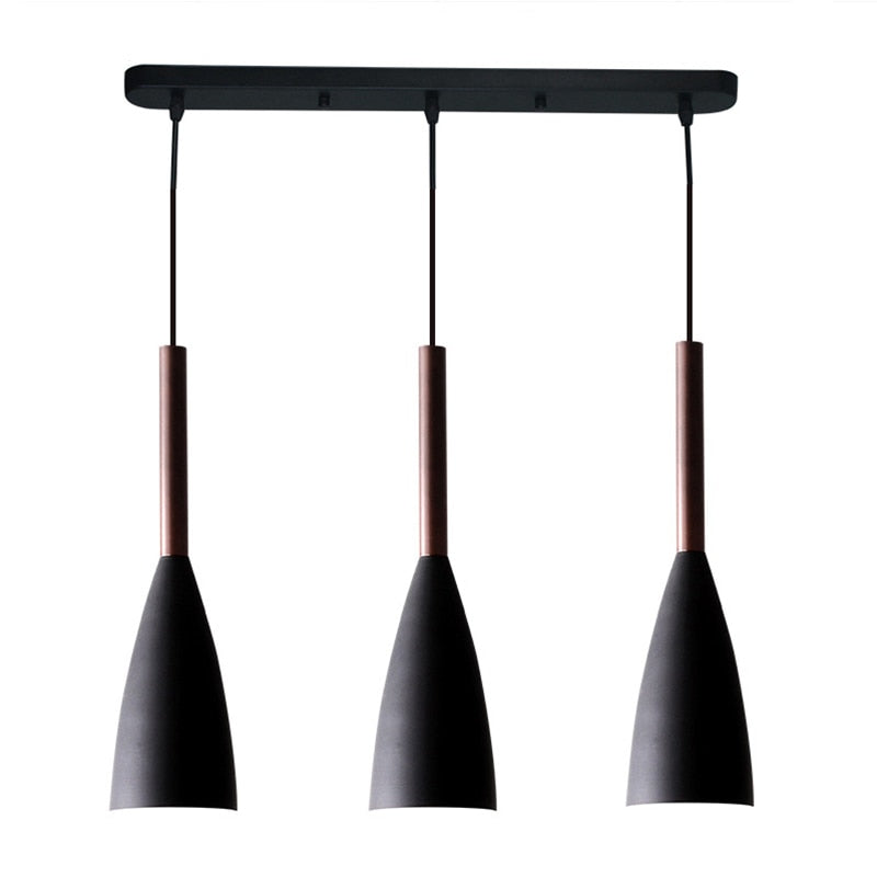 Lights of Scandinavia - Trine - Nordic contemporary 3 pendant lighting. Modern design, aluminum body and adjustable cord length. Dining Table Pendant lights. Kitchen Island Chandelier, Pendant light Home Decoration indoor lighting, Chandeliers for bedroom